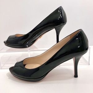 Prada Black Patent Leather Pumps Size 9